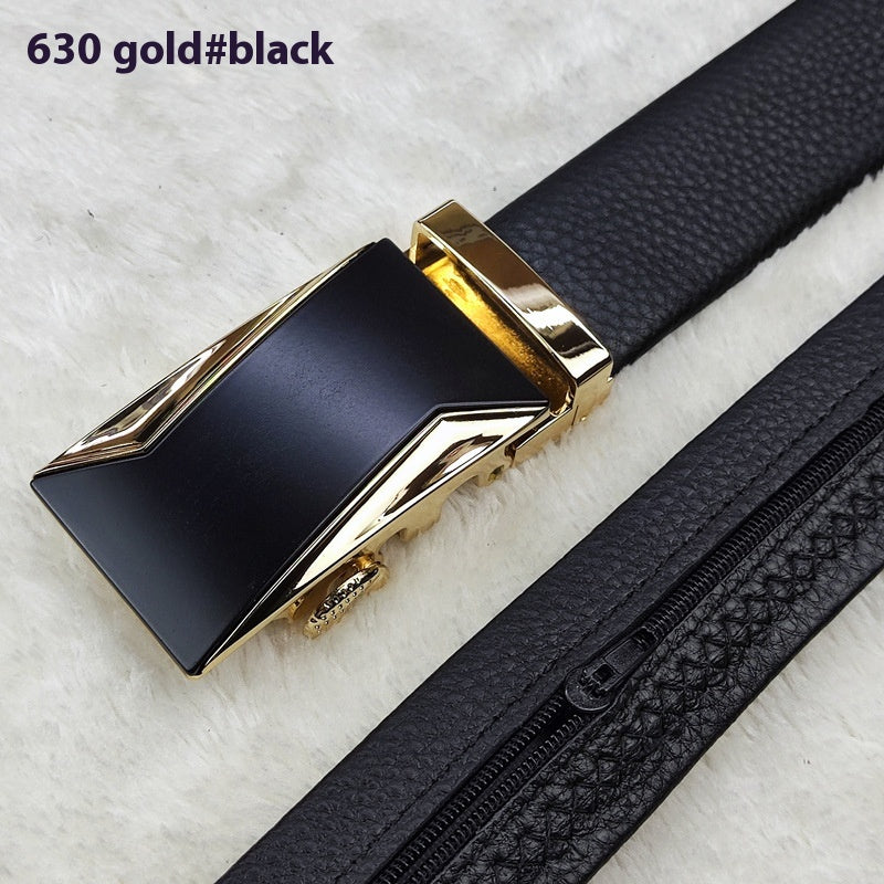 Men’s Full-Grain Leather Belt with Hidden Money Compartment
