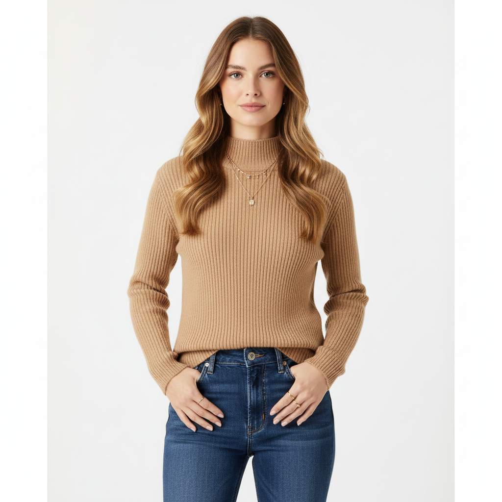 Autumn Winter Premium Mock Neck Sweater for Women