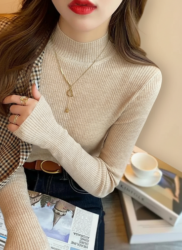 Autumn Winter Premium Mock Neck Sweater for Women