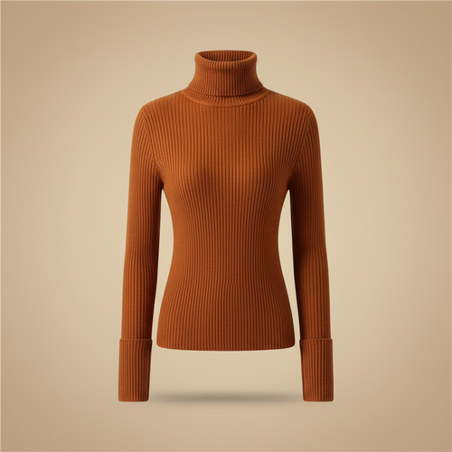Autumn Winter Women’s Ribbed Knit Sweater